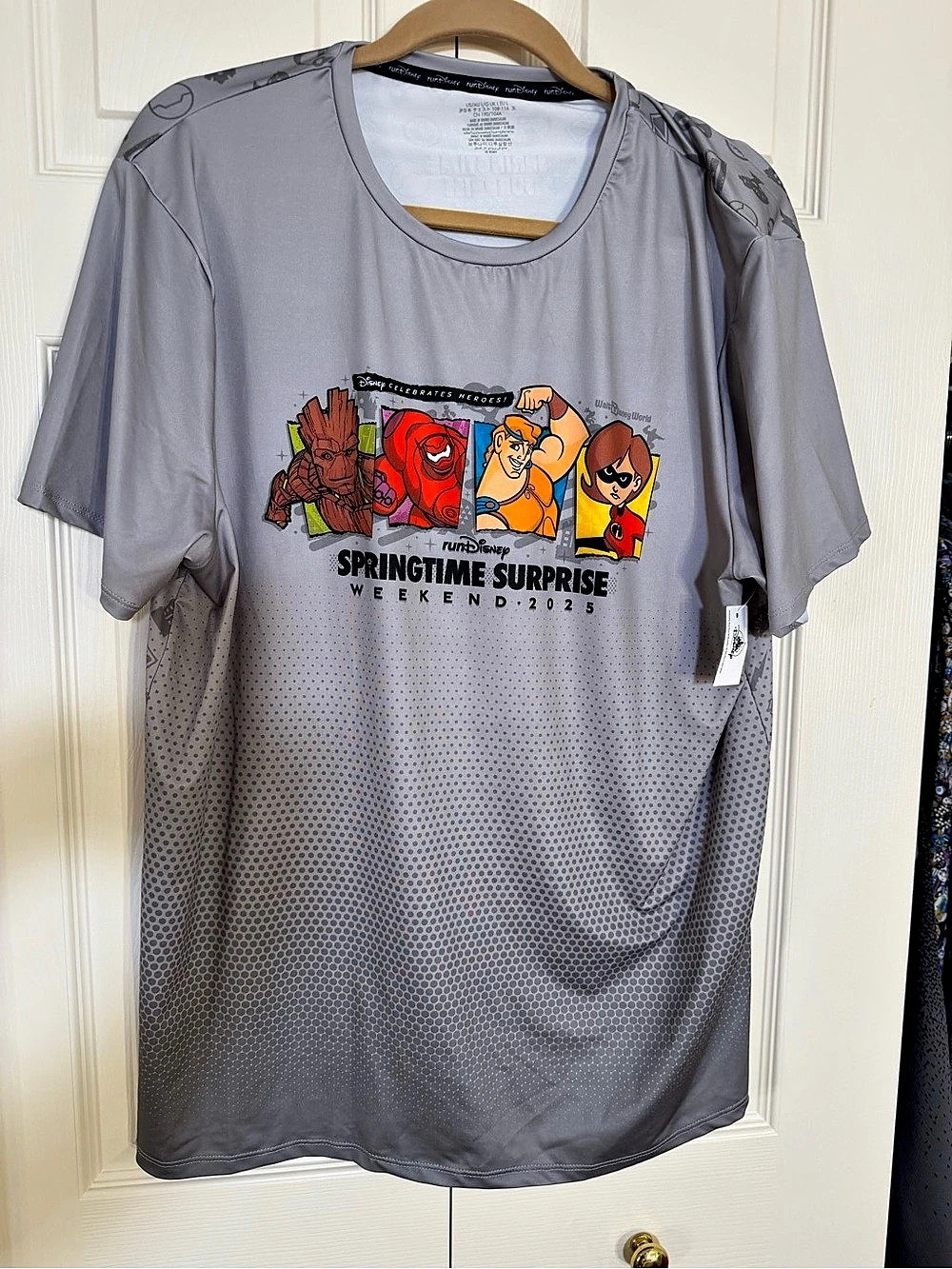 NWT, Run Disney  Springtime Surprise Weekend 2025 Graphic Performance Tee Size L